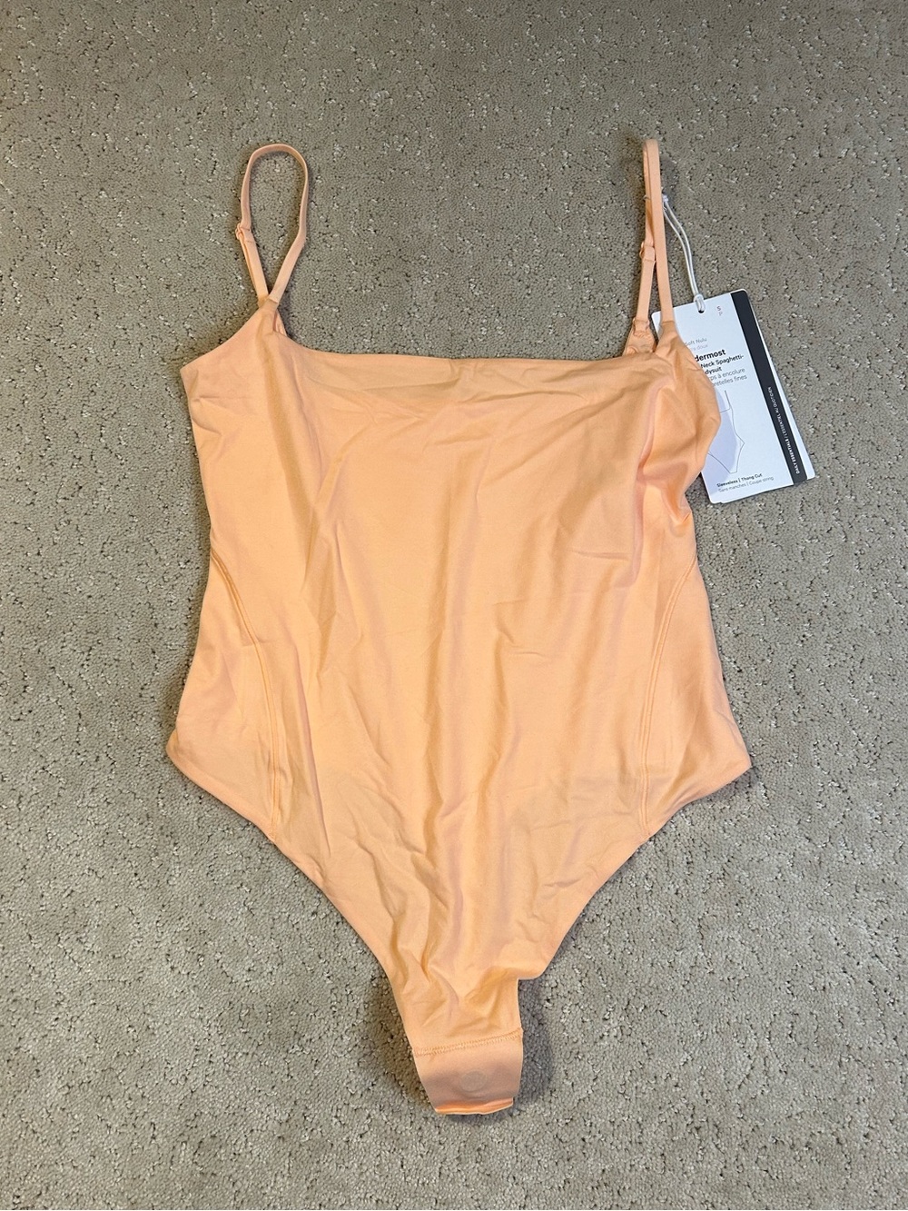 NWT Lululemon Wundermost Square-Neck Spaghetti-Strap Bodysuit Nulu PCHB Small